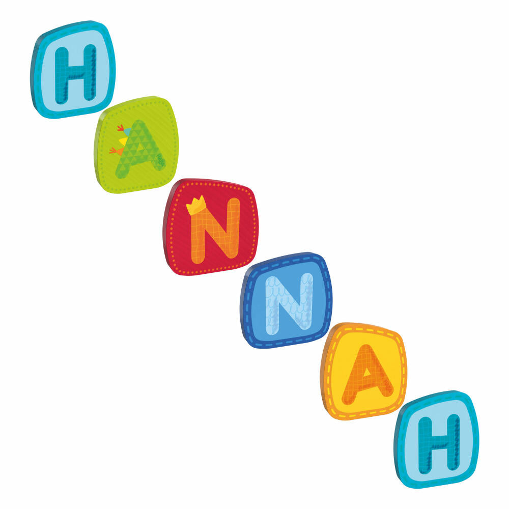 HABA Holzbuchstaben, Name Hannah, Buchstaben, Türschild, Wand, Dekoration, Kinderzimmer, Kind, Baby