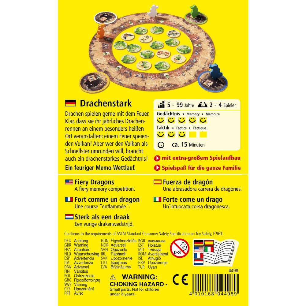 HABA Drachenstark, Konzentrationsspiel, Gedächtnisspiel, Kartenspiel, Memospiel, Spielzeug, 4498