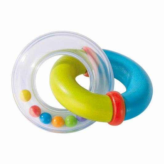 HABA Greifling Ringel-Duo, Babyspiele, Baby Spiele, Rasselring, Rassel Ring, Spielzeug, 3350