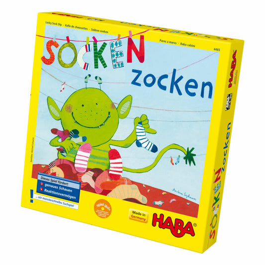 HABA Socken Zocken, Reaktionsspiel, Zuordnungsspiel, Kinderspiel, Spiele, 4465