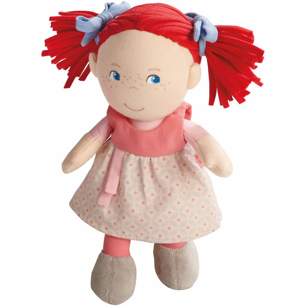 HABA Puppe Mirli, Stoffpuppe, Kuschelpuppe für Kleinkinder, ab 6 Monaten, Polyester, 20 cm, 5737