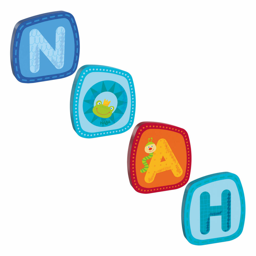 HABA Holzbuchstaben, Name Noah, Buchstaben, Türschild, Wand, Dekoration, Kinderzimmer, Kind, Baby