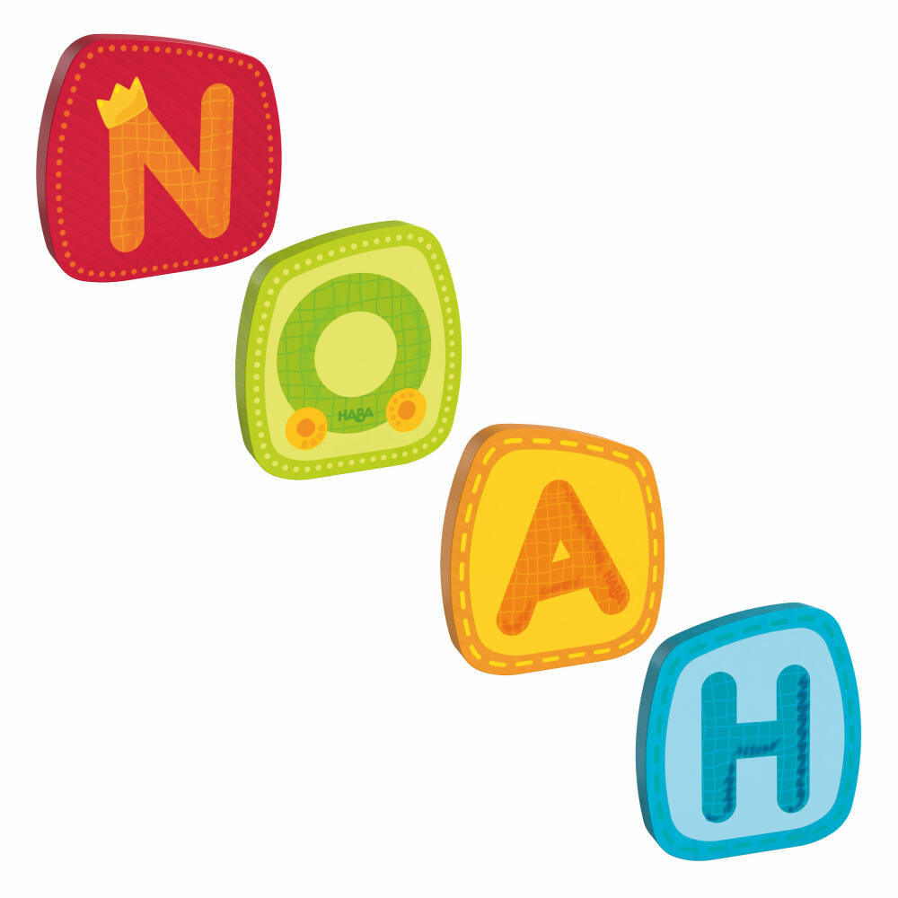 HABA Holzbuchstaben, Name Noah, Buchstaben, Türschild, Wand, Dekoration, Kinderzimmer, Kind, Baby