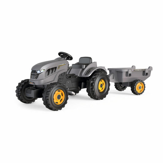 Smoby Traktor Stronger XXL mit Anhänger, Tretfahrzeug, Trettraktor, Spielzeug, Kinder, 7600710202