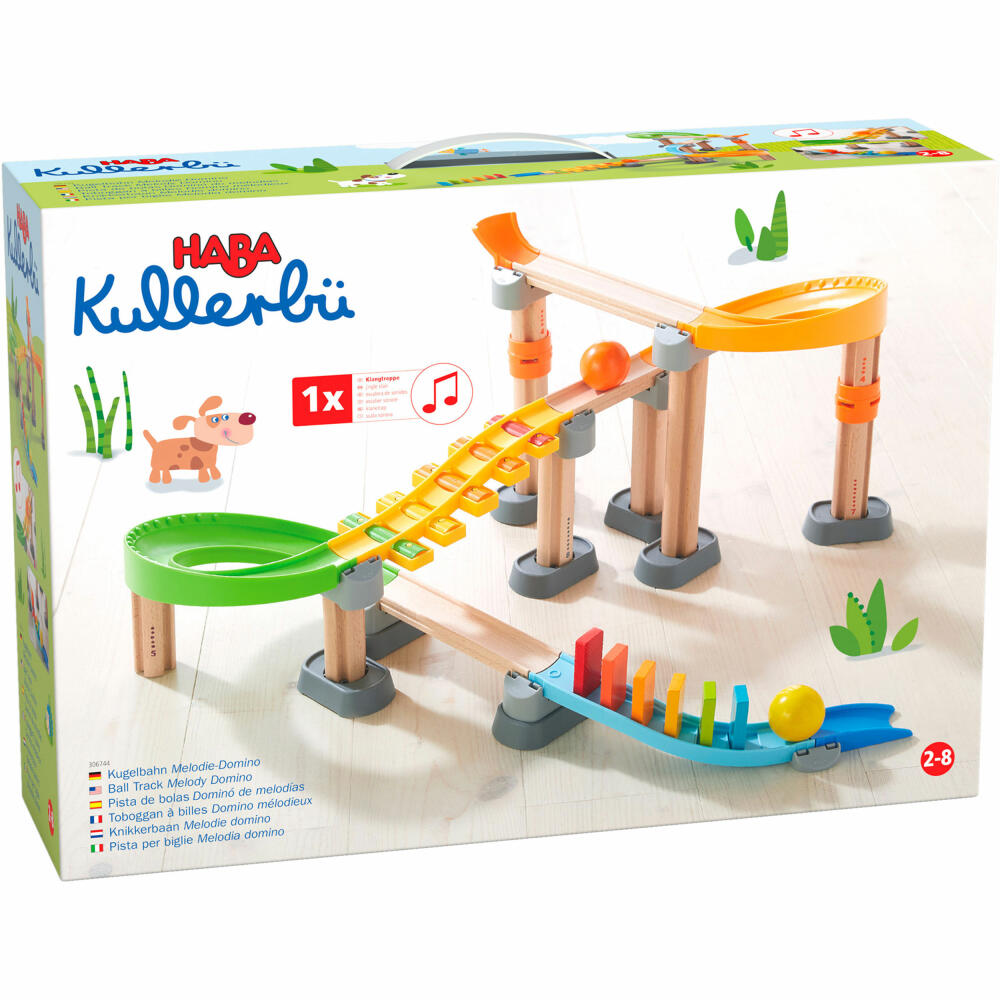 HABA Kullerbü Kugelbahn Melodie-Domino, Kugel Bahn, Zubehör, Klangtreppe, Dominotreppe, 306744