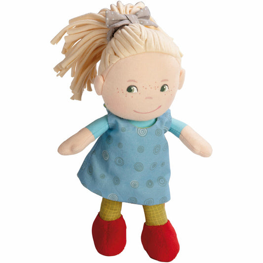 HABA Puppe Mirle, Stoffpuppe, Kuschelpuppe für Kleinkinder, ab 6 Monaten, Polyester, 20 cm, 5738