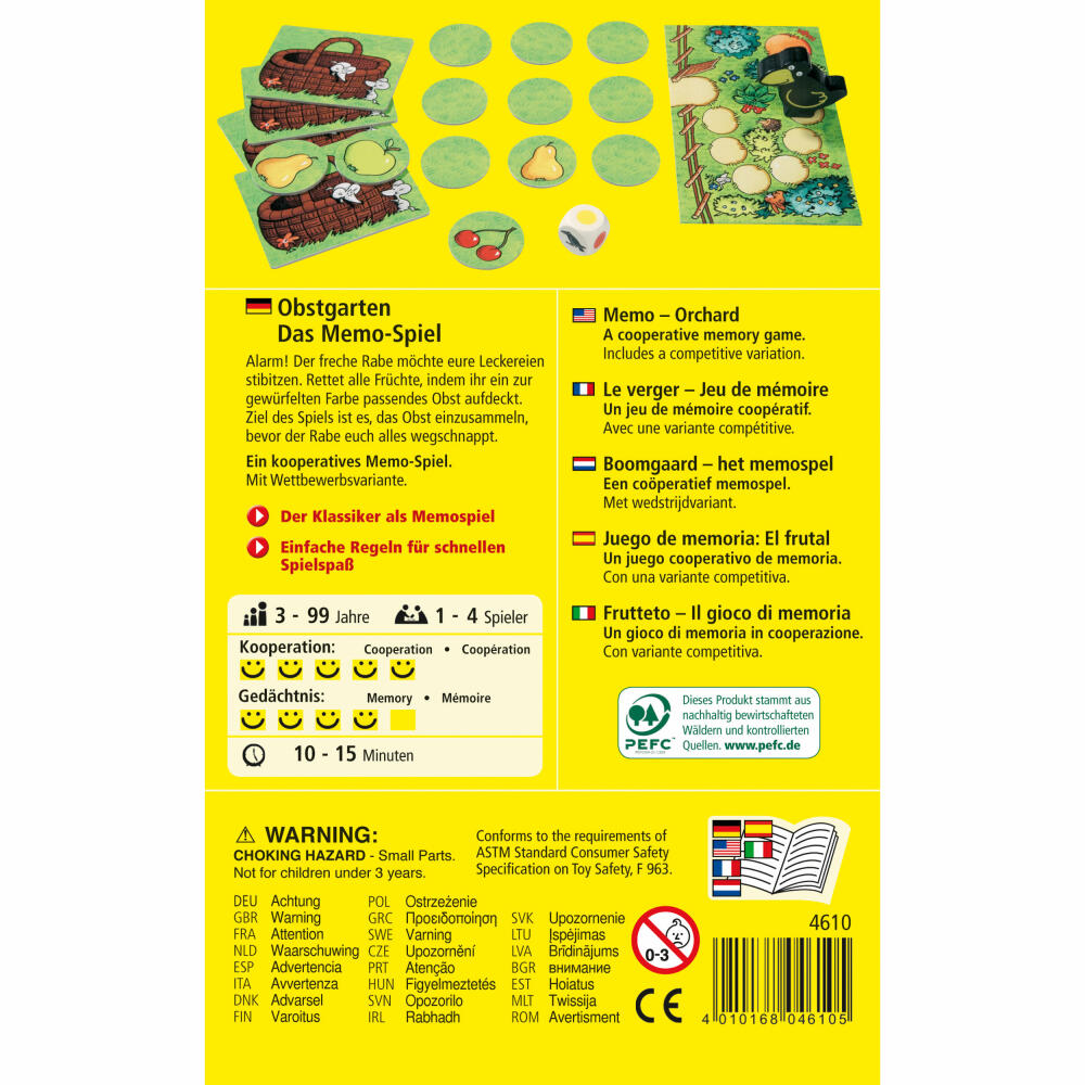 HABA Obstgarten Das Memospiel, Kinderspiel, Kooperatives Spiel, Spiele, 4610