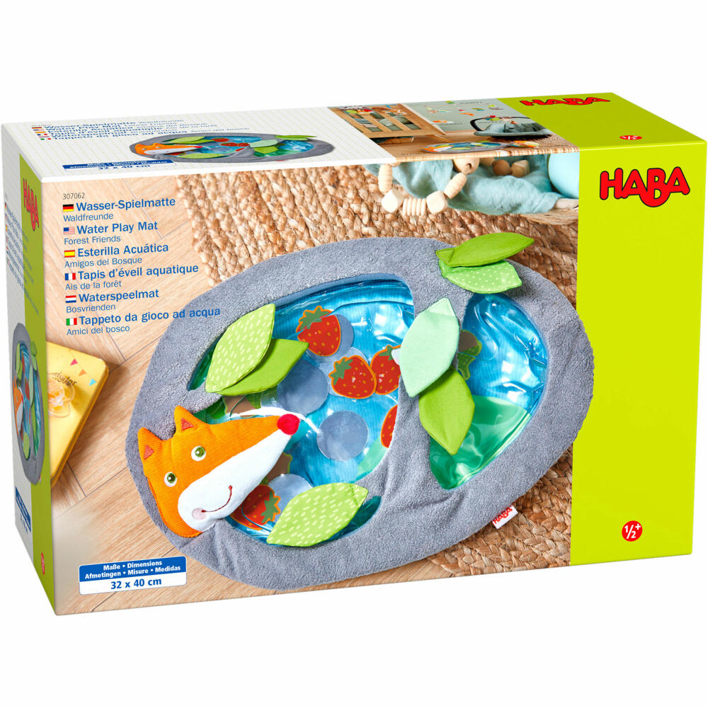 HABA Wasser-Spielmatte Waldfreunde, Motorikspielzeug, Spiel Matte, Wassermatte, Spielzeug, 307062