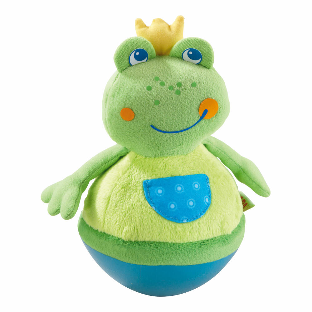 HABA Stehauffigur Frosch, Stoffspielzeug, Stofffigur, Wackelfigur, Spielzeug, 5859