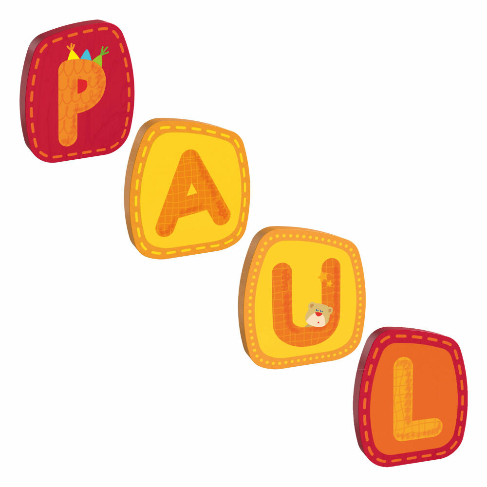 HABA Holzbuchstaben, Name Paul, Buchstaben, Türschild, Wand, Dekoration, Kinderzimmer, Kind, Baby