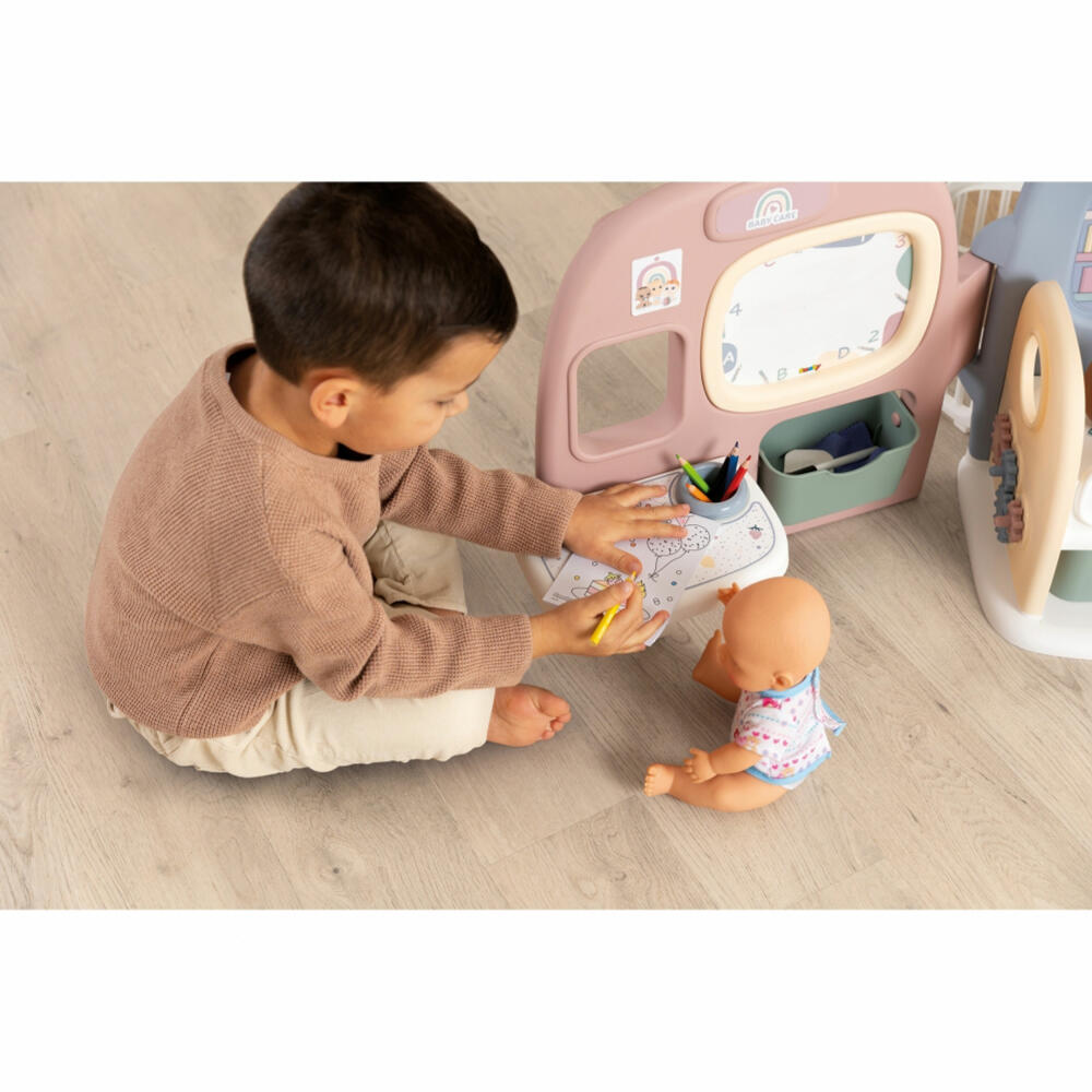 Smoby Baby Care Puppen-Kita, Puppen Spielwelt, Kinderkrippe, Spielzeug, Kinder, 7600240307