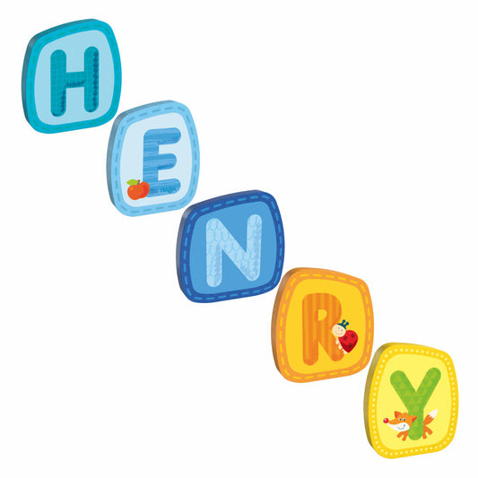 HABA Holzbuchstaben, Name Henry, Buchstaben, Türschild, Wand, Dekoration, Kinderzimmer, Kind, Baby