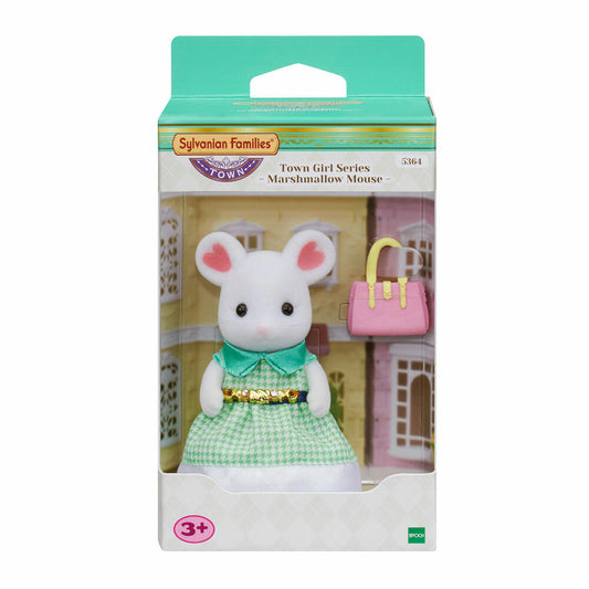 Sylvanian Families Town Series Mäuse Stephanie Marshmallow, Maus, Spielzeug, Kleid, Tasche, 5364