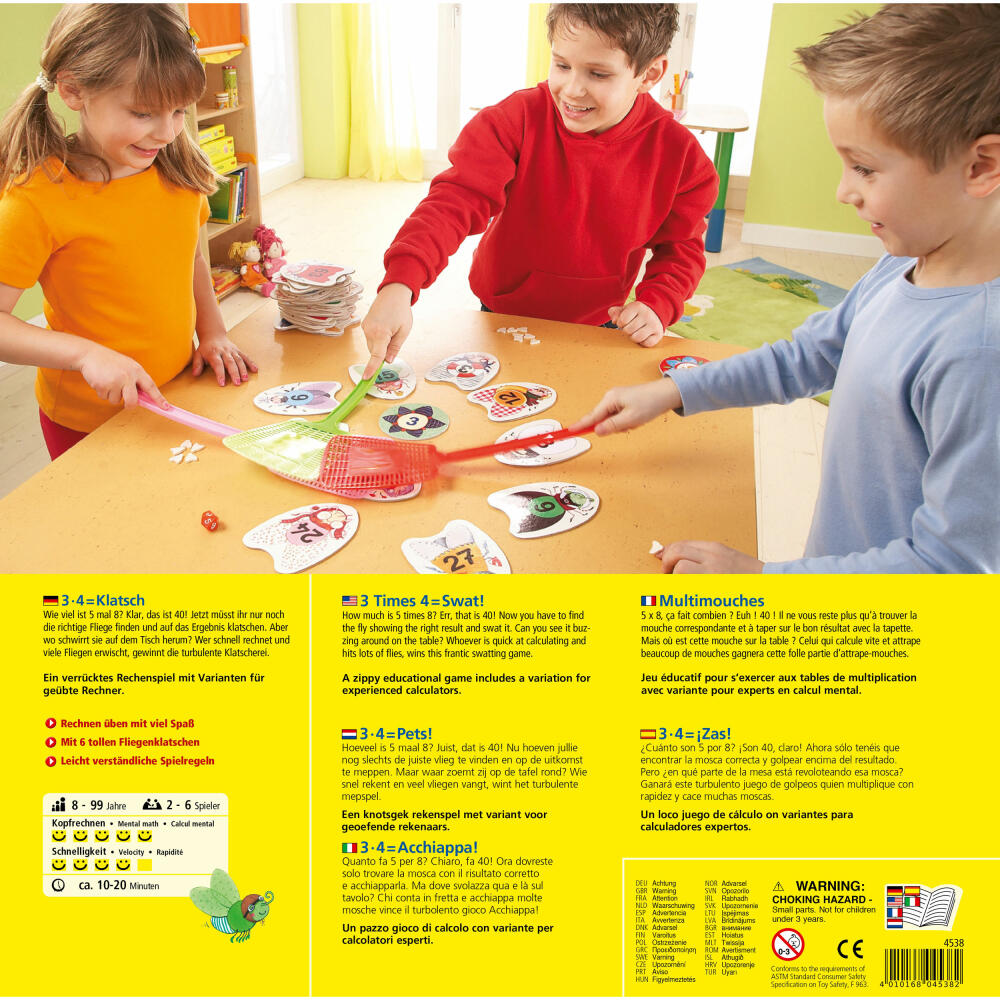 HABA 3 x 4 = Klatsch, Lernspiel, Konzentrationsspiel, Kinderspiel, Kinder Spiele, 4538