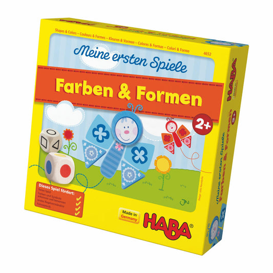 HABA Meine Erste Spiele Farben & Formen, Würfelspiel, Legespiel, Zuordnungsspiel, Spielzeug, 4652