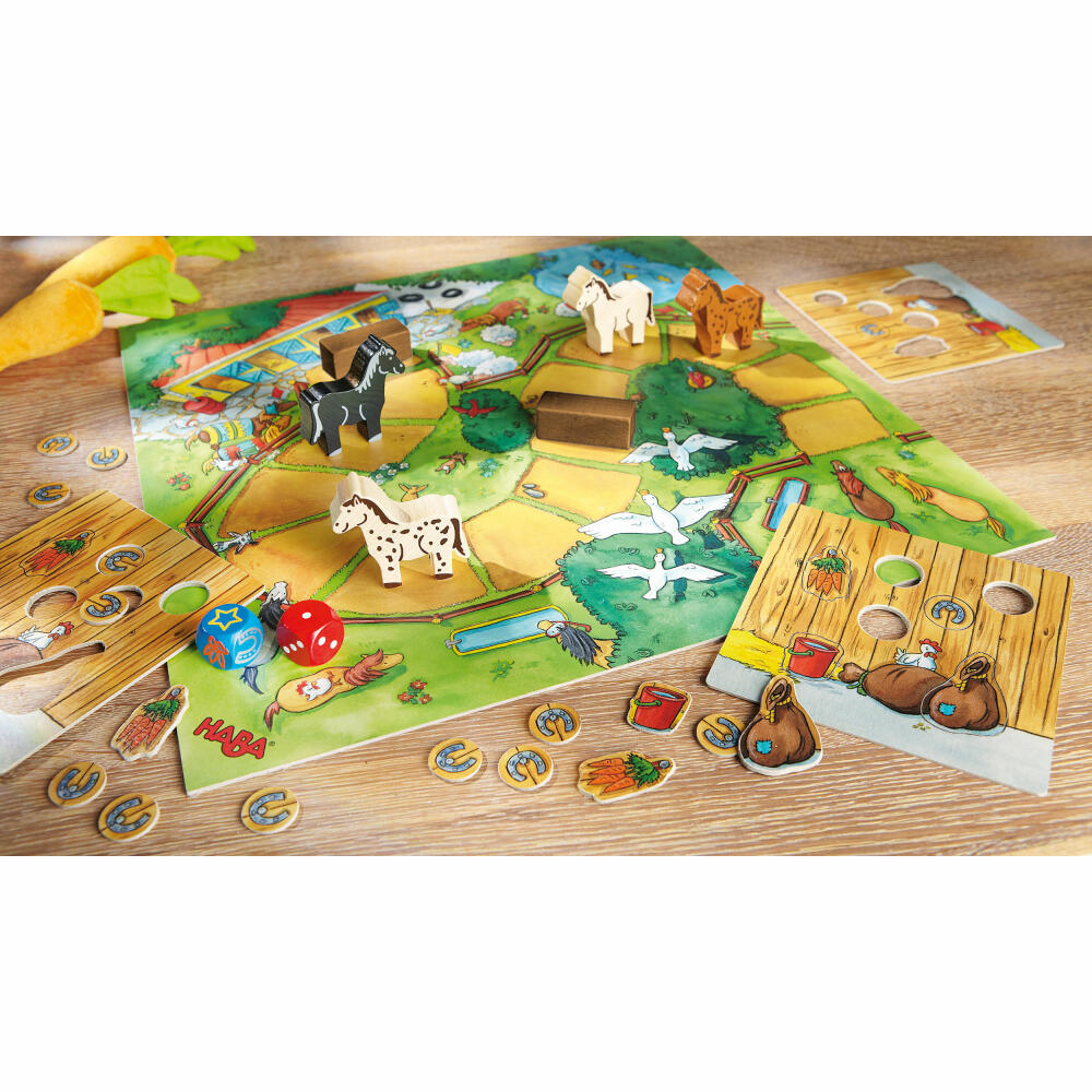 HABA Hoppe Reiter, Würfelspiel, Taktikspiel, Kinderspiel, Spiele, Spielzeug, 4321