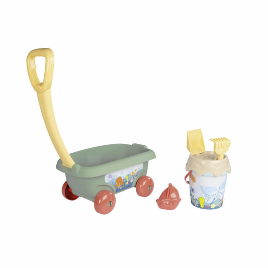 Smoby Life Handwagen mit Eimergarnitur, Sandspielzeug, Eimer, Schaufel, Spielzeug, 7600867024