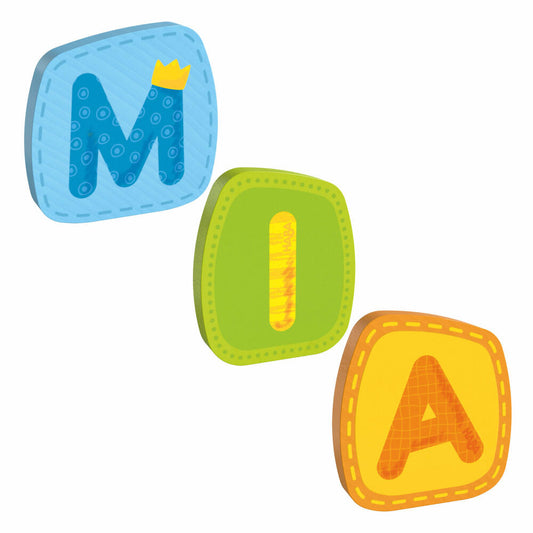 HABA Holzbuchstaben, Name Mia, Buchstaben, Türschild, Wand, Dekoration, Kinderzimmer, Kind, Baby