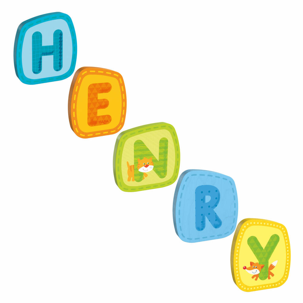 HABA Holzbuchstaben, Name Henry, Buchstaben, Türschild, Wand, Dekoration, Kinderzimmer, Kind, Baby