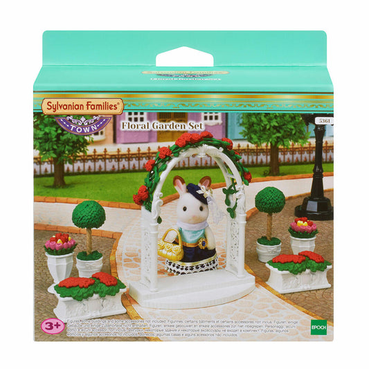 Sylvanian Families Town Series Gartenset mit Torbogen, Garten, Blumen, Pflanzen, Spielzeug, 5361