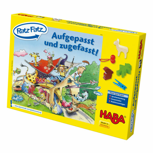 HABA Ratz Fatz - Aufgepasst und zugefasst, Lernspiel, Konzentrationsspiel, Kinderspiel, Spiel, 4566