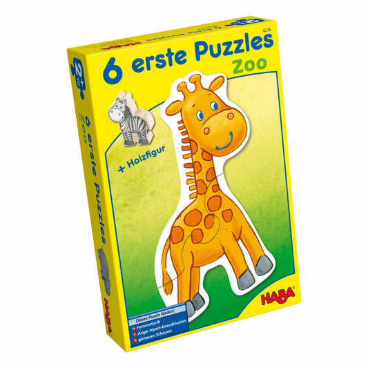 HABA 6 Erste Puzzle Zoo, 13-tlg., Lern-Spielzeug, Kinderpuzzles, Spiele, Spielzeug, 4276