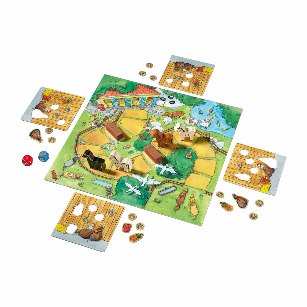 HABA Hoppe Reiter, Würfelspiel, Taktikspiel, Kinderspiel, Spiele, Spielzeug, 4321