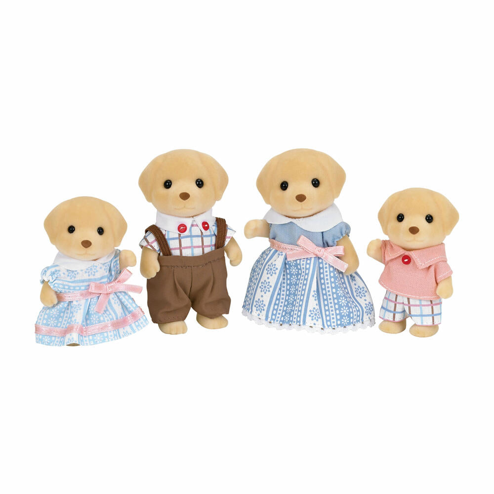 Sylvanian Families Labrador Familie Wedel Mutter, Vater, Kind, Werner, Ronja, Woofy, Bianca, Figuren, 5182