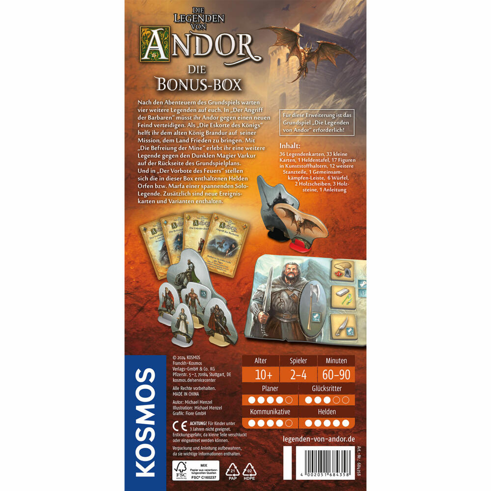 KOSMOS Andor - Die Bonus-Box, Erweiterung, Ergänzung, Strategiespiel, ab 10 Jahren, 684358