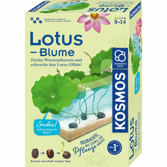 KOSMOS Lotus-Blume, Anzuchtset, Wasserpflanze, Pflanzen züchten, Kinder, ab 8 Jahren, 637279