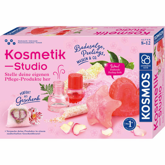 KOSMOS Kosmetik-Studio, Experimentierkasten, DIY, Badesalz, Peeling, Pflegeprodukte, Kinder, ab 8 Jahren, 671563