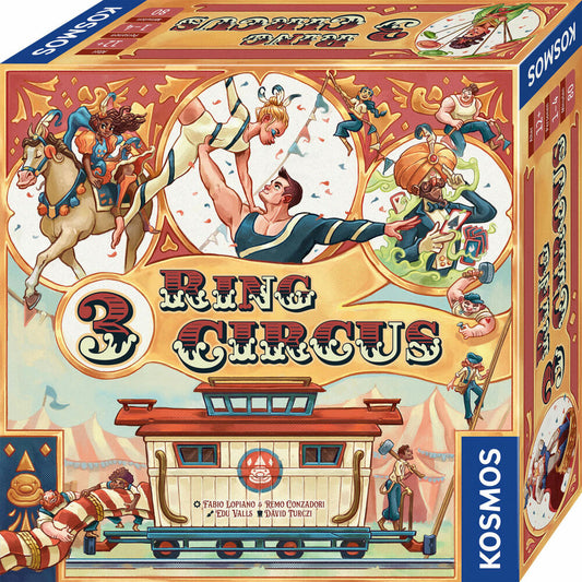 KOSMOS 3 Ring Circus, Brettspiel, Gesellschaftsspiel, Strategiespiel, ab 12 Jahren, 684648