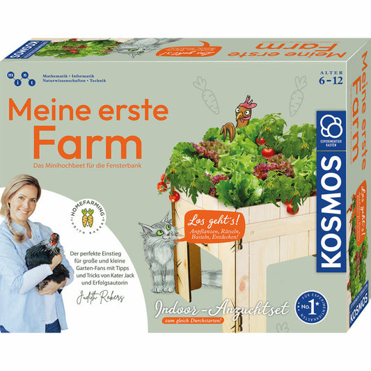 KOSMOS Judith Rakers Meine erste Farm, Experimentierkasten, Minihochbeet, Hochbeet, Fensterbank, 637262