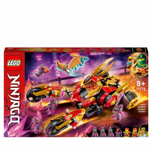 LEGO Ninjago Kais Golddrachen-Raider, 624-tlg., Bauset, Konstruktionsset, Bausteine, Spielzeug, ab 8 Jahre, 71773