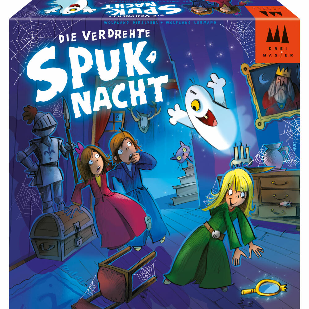 Schmidt Spiele Drei Magier Die verdrehte Spuknacht, Kinderspiel, Brettspiel, ab 5 Jahren, 40896