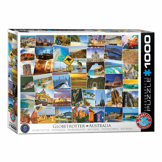 Eurographics Puzzle Globetrotter Australien, Sehenswürdigkeiten, 1000 Teile, 68 x 48 cm, 6000-0753