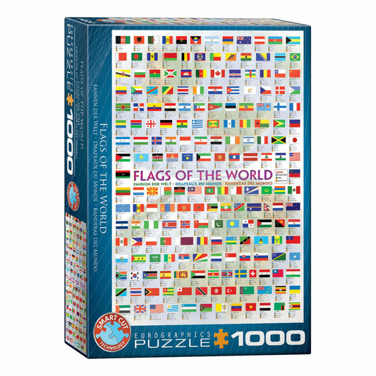 Eurographics Puzzle Flaggen der Welt, Nationalflaggen, 1000 Teile, 68 x 48 cm, 6000-0128