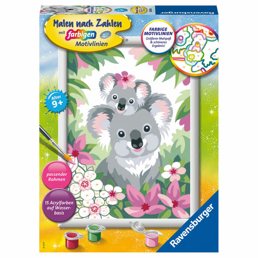 Ravensburger Malen nach Zahlen Süße Koalas, Mal Set, Malvorlage, Vorlage, Bild, Kinder, 28984