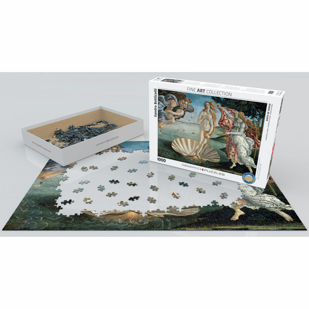 Eurographics Puzzle Die Geburt der Venus von Sandro Botticelli, 1000 Teile, 68 x 48 cm, 6000-5001