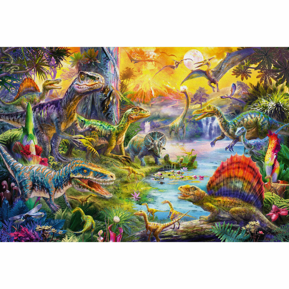 Schmidt Spiele Dinosaurier, mit Add-On, Kinderpuzzle, Kinder Puzzle, Kinderpuzzles, 60 Teile, 56372