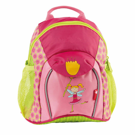 sigikid Rucksack Groß Fee Florentine, Kinderrucksack, Mädchenrucksack, Kinder Tasche, Mädchen, Nylon, Grün / Pink, 2.9 L, 24452