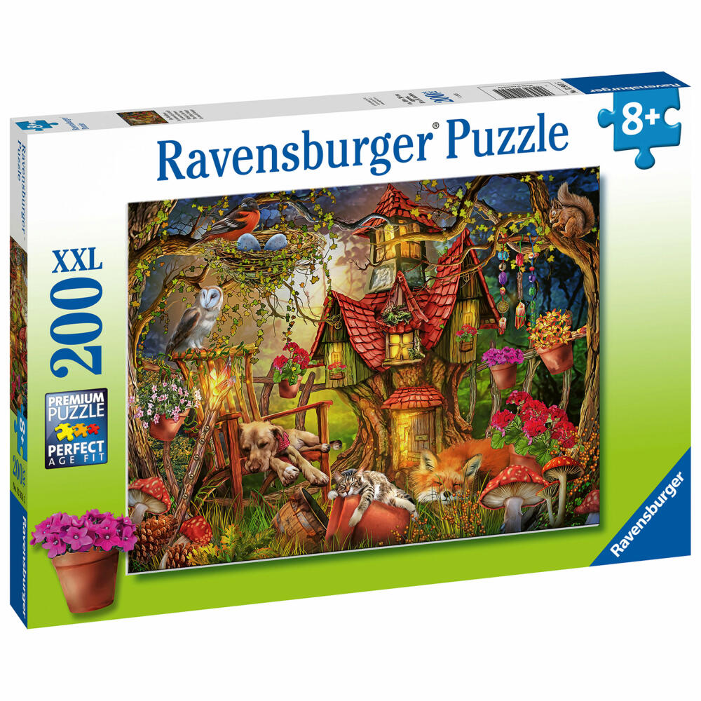 Ravensburger Puzzle Das Waldhaus, Kinderpuzzle, Legespiel, XXL-Format, 200 Teile, 12951