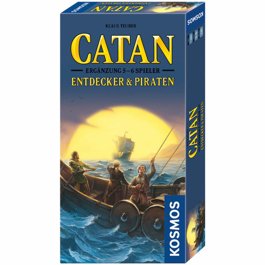 KOSMOS Catan - Ergänzung 5-6 Spieler - Entdecker und Piraten, Strategiespiel, Strategie und Abenteuer, Spiel, ab 12 Jahren, 694111