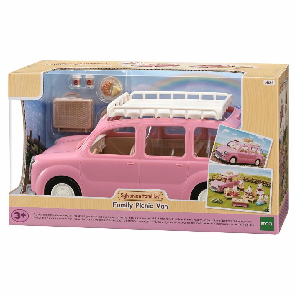 Sylvanian Families Familienauto mit Picknickzubehör, Familien Auto, Fahrzeug, Picknick, 5535