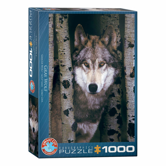 Eurographics Puzzle Gray Wolf, Grauer Wolf, 1000 Teile, 68 x 48 cm, 6000-1244