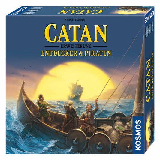 KOSMOS Catan - Erweiterung - Entdecker & Piraten, Strategiespiel, Strategie und Abenteuer, Spiel, ab 12 Jahren, 693411