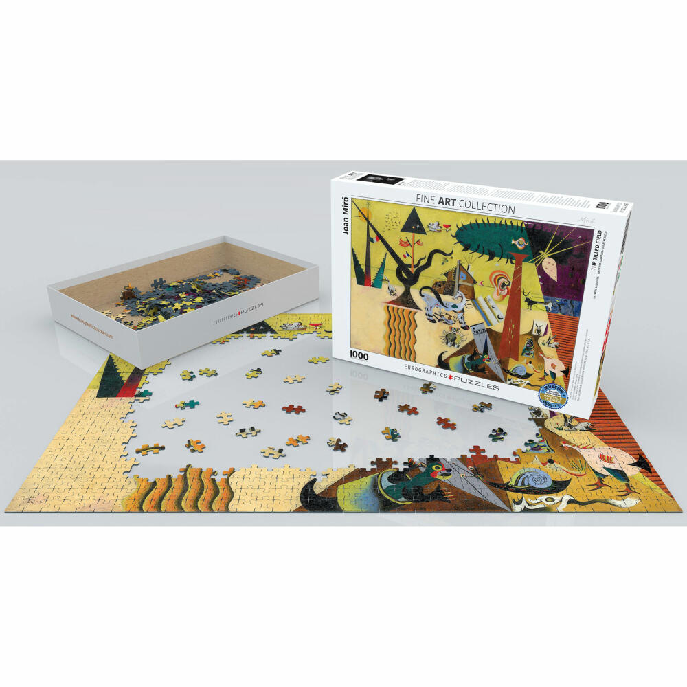 Eurographics Puzzle Das Ackerfeld von Joan Miró, 1000 Teile, 68 x 48 cm, 6000-0858