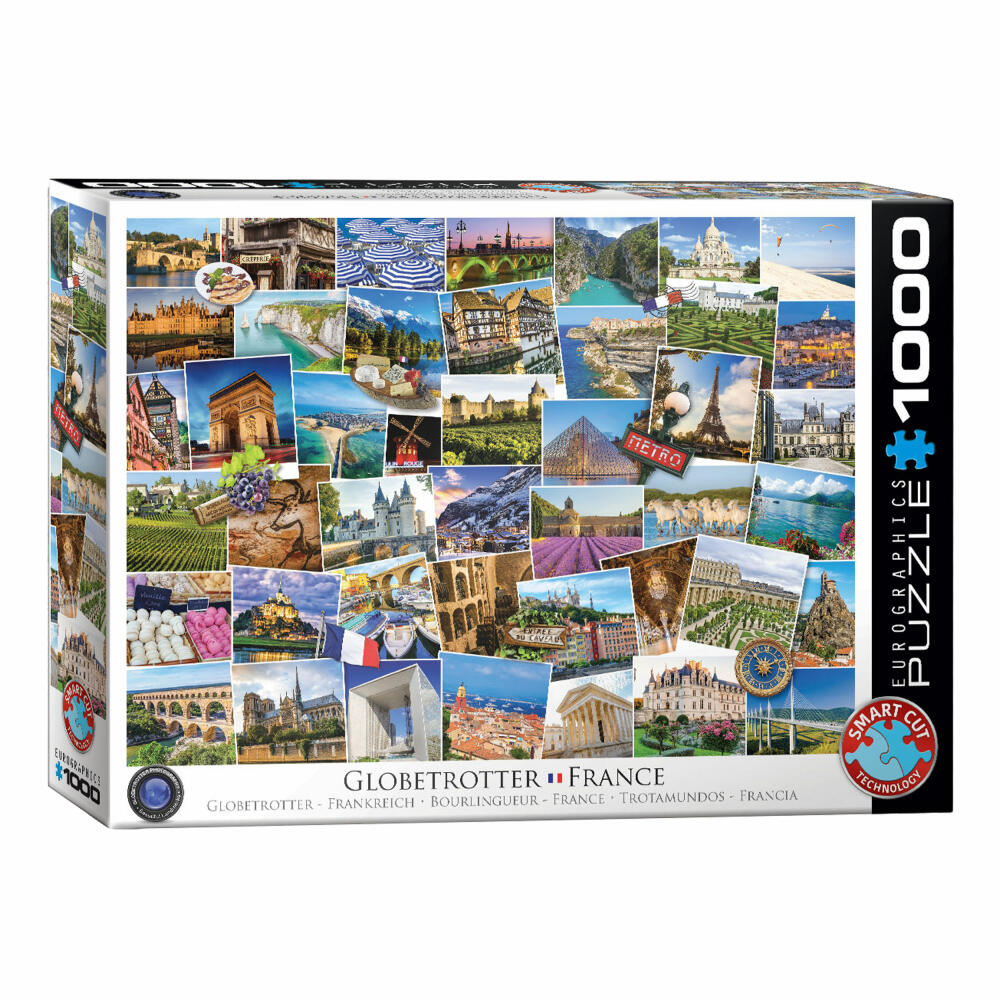 Eurographics Puzzle Globetrotter Frankreich, 1000 Teile, 68 x 48 cm, 6000-5466