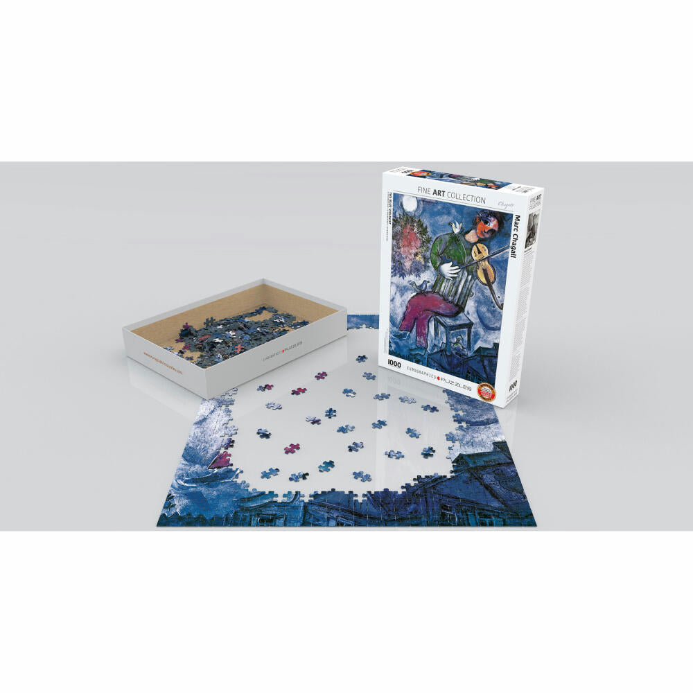 Eurographics Puzzle Der blaue Geiger von Marc Chagall, 1000 Teile, 68 x 48 cm, 6000-0852