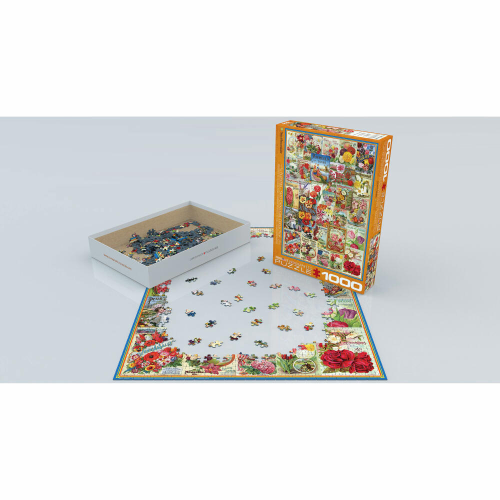 Eurographics Puzzle Blumen Saatgutkataloge, 1000 Teile, 68 x 48 cm, 6000-0806